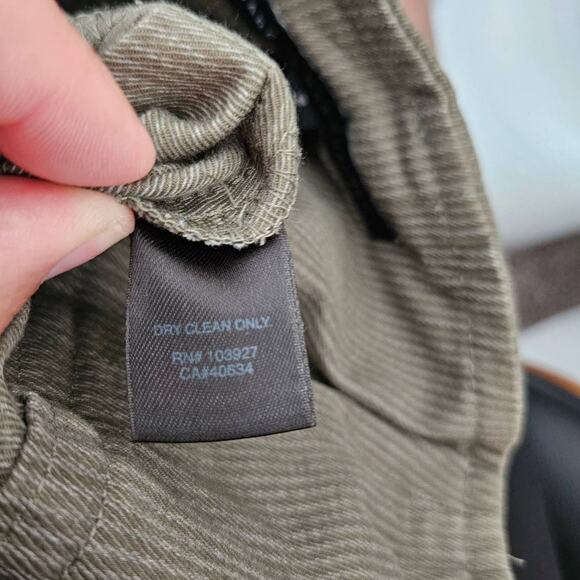 MARC BY MARC JACOBS Olive Green Striped Short High Waisted Skirt sz 2 - Picture 5 of 6